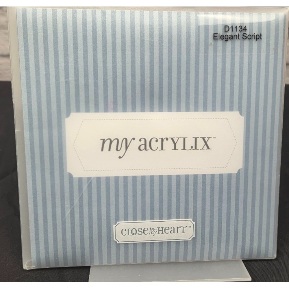 Close To My Heart My Acrylix Elegant Script D1134 Alphabet Letters Stamps Cling